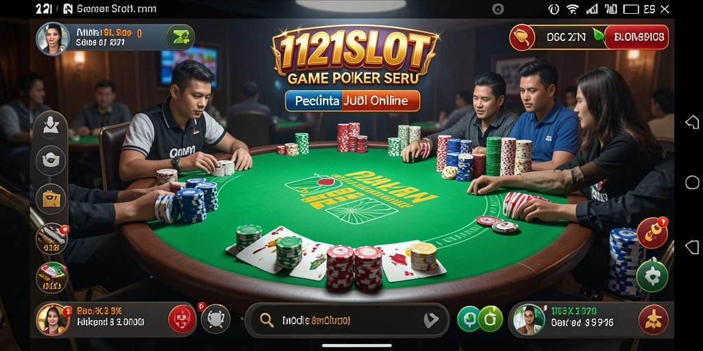 Gameplay poker seru di 1121SLOT yang penuh tantangan.