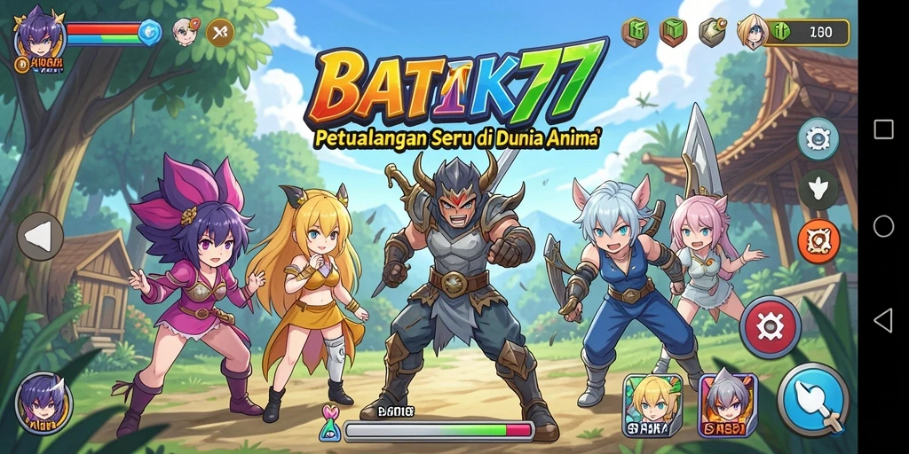 Screenshot utama BATIK77 menampilkan aksi seru dan karakter Anime yang menarik.