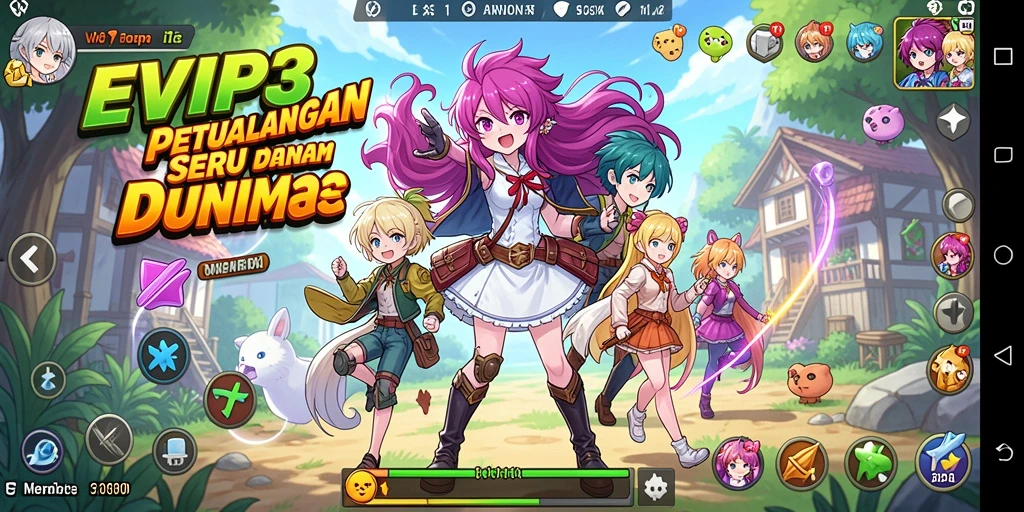 Tangkapan layar gameplay menarik dari EVIP3 dengan aksi dinamis.