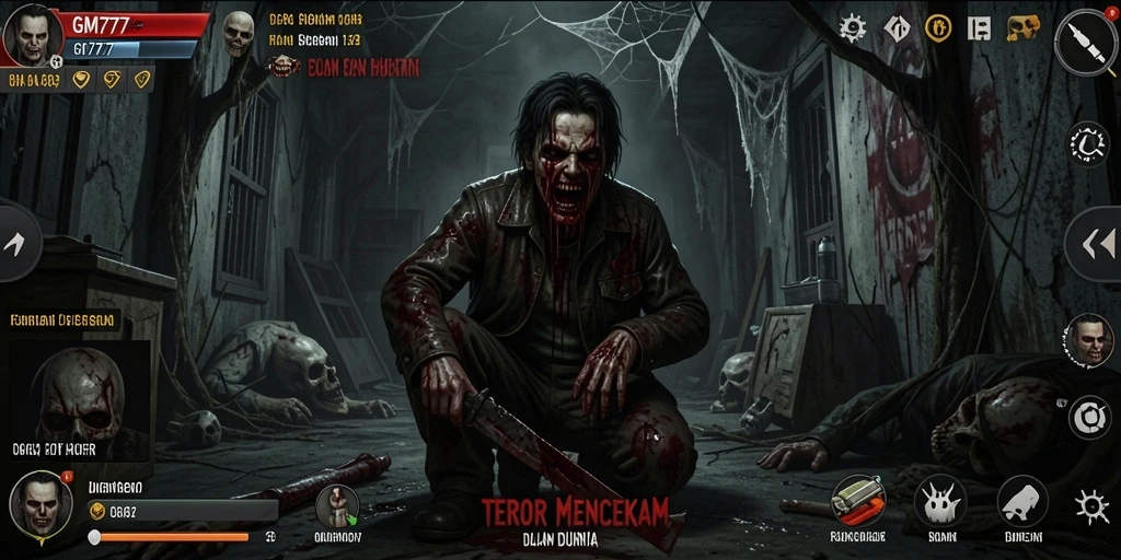 Tangkapan layar memperlihatkan gameplay menegangkan di GM777.