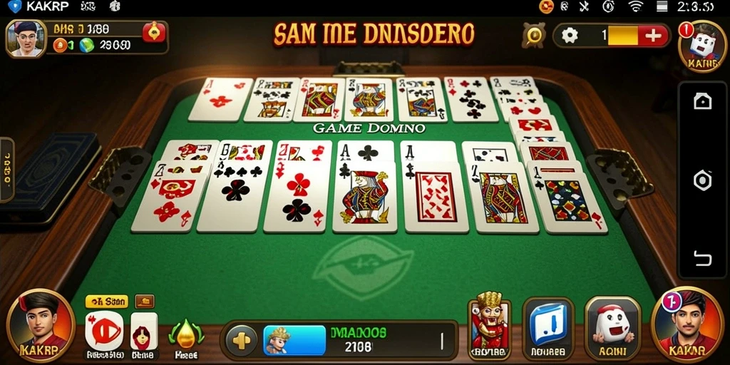 Tampilan gameplay KAKRP yang menarik dan menantang dalam permainan Domino.