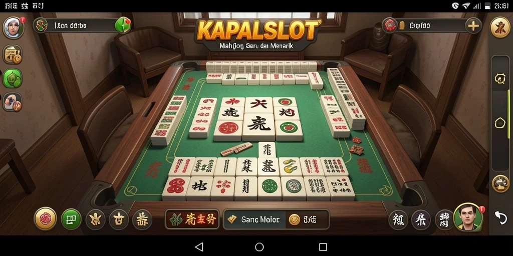 Screenshot gameplay KAPALSLOT yang menampilkan tantangan Mahjong.