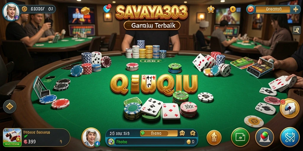 Tampilan gameplay QiuQiu yang seru dari SAVAYA303.