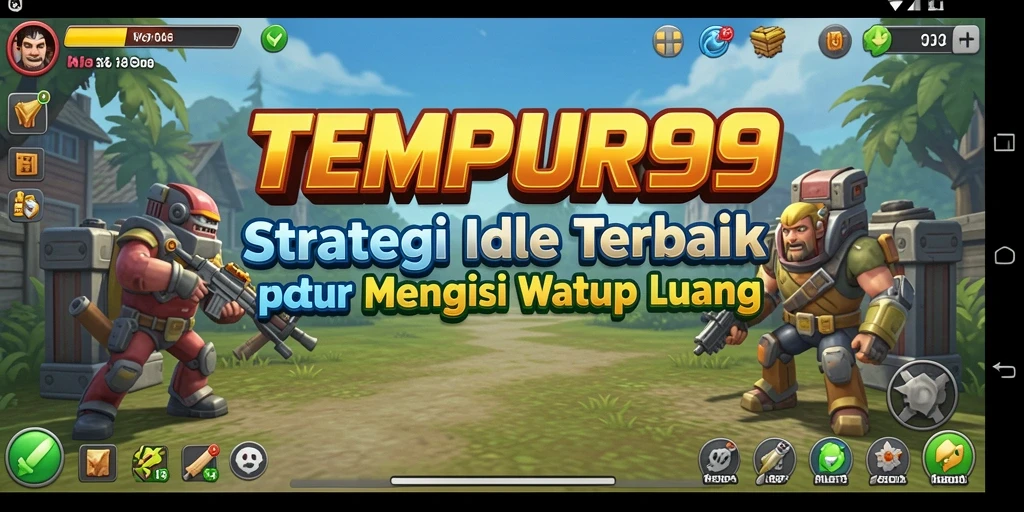 Tangkapan layar gameplay TEMPUR99 menampilkan aksi seru dalam game Idle.