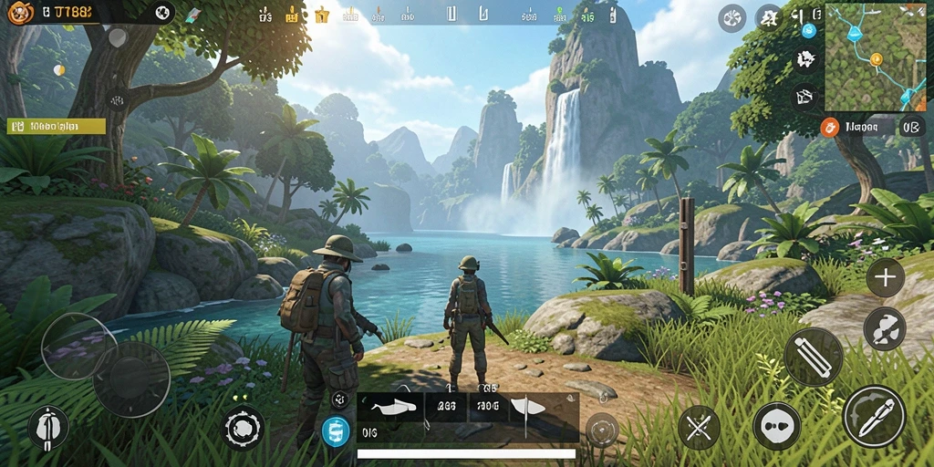 Screenshot TO88 menunjukkan pengembaraan di dunia terbuka yang spektakuler.