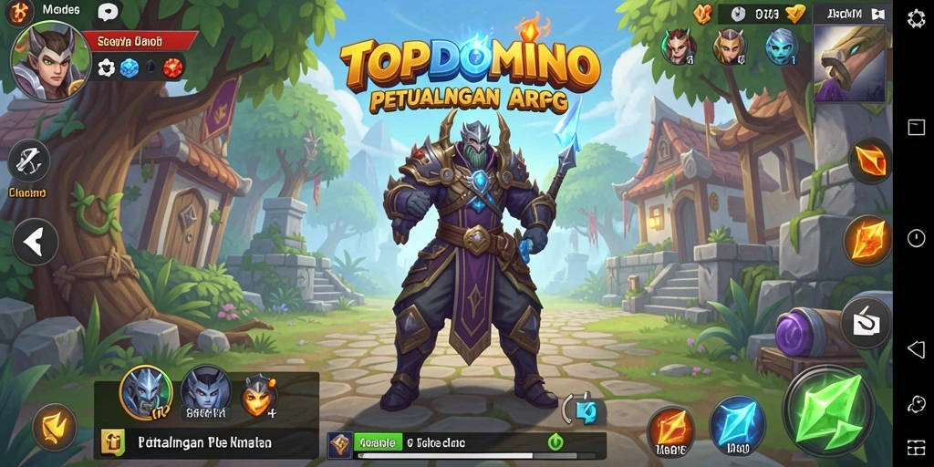 Menampilkan aksi seru dalam gameplay TOPDOMINO yang menantang.