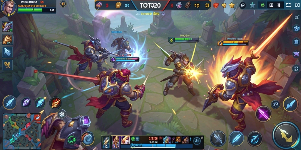 Tampilan seru gameplay MOBA di TOTO20.