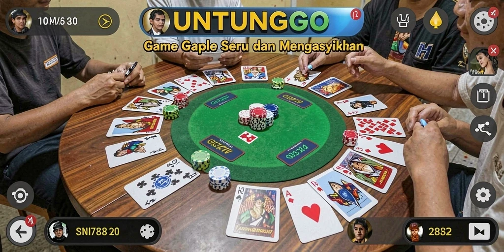 Tampilan menarik saat bermain Gaple di UNTUNGGO.