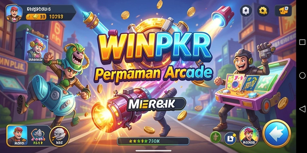 Tampilan gameplay <strong>WINPKR</strong> yang seru dan menantang di arena arcade.